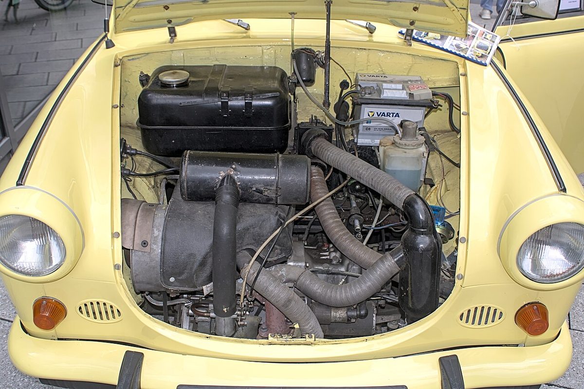 Trabant P50 in a museum setting